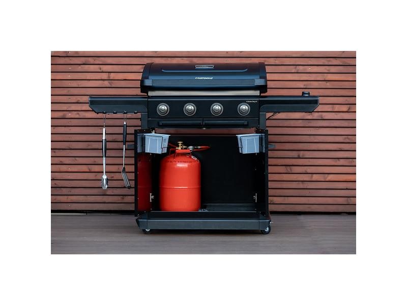 Campingaz Gasgrill 4 Series Onyx S Propangasgrill mit Blue Flame Power Brennertechnologie