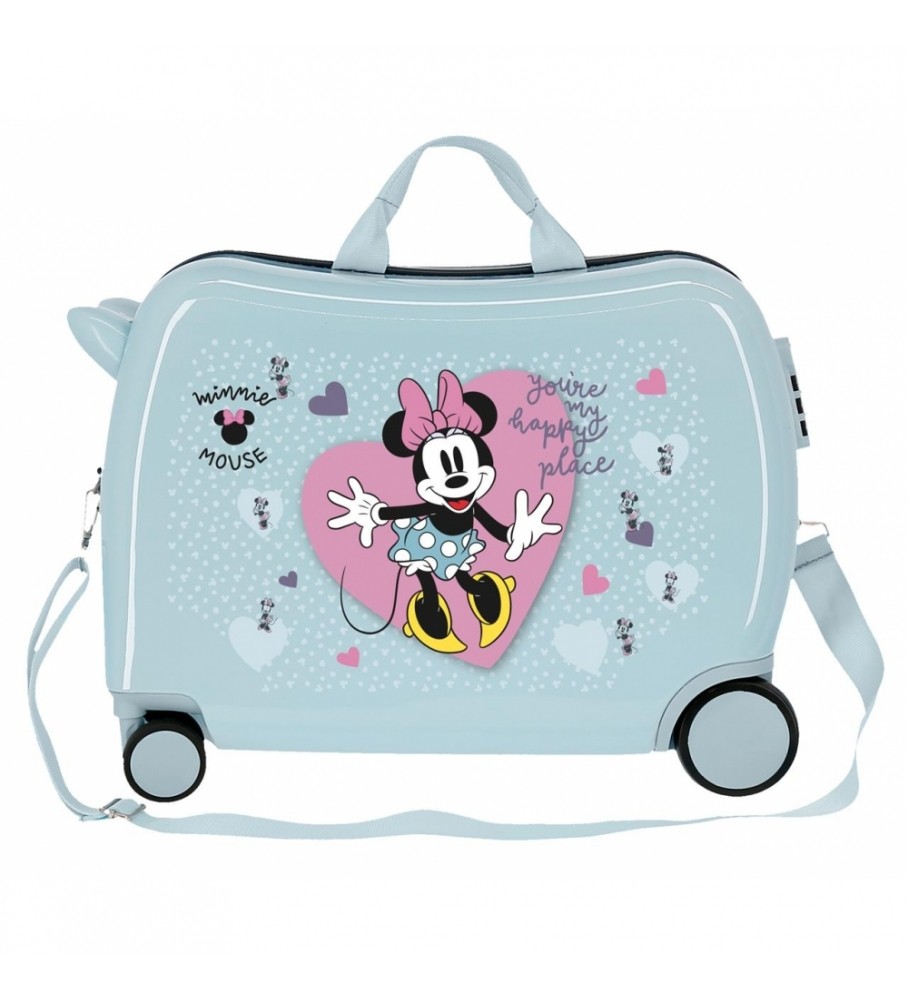 Disney Maleta Infantil Minnie My Happy Place Azul Claro -38x50x20cm-