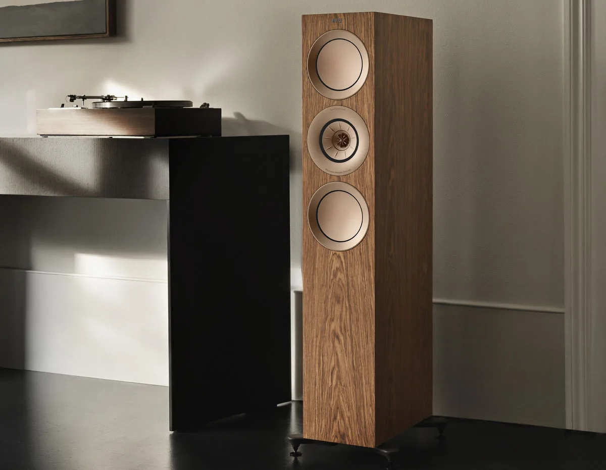 KEF R7 Meta Noyer Clair (la paire) Enceintes colonne