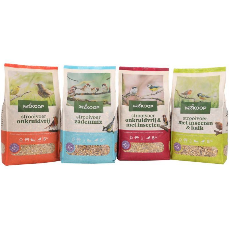 Welkoop - Strooivoer - Tuinvogelvoer - 5 Kilogram - Kalk, insecten