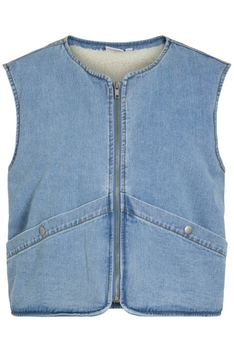 Vila blauwe dames gilet