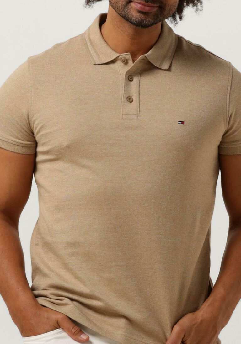 TOMMY HILFIGER bruine tommy hilfiger polo pretwist mouline slim fit polo