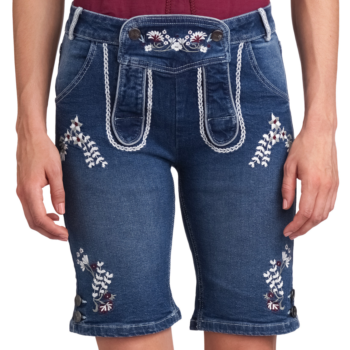 Gina Benotti Damen Trachtenshorts in Denim-Optik dunkelblau