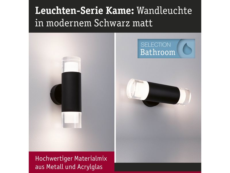 Paulmann Badezimmerleuchte Wand-/Deckenleuchte Kame 2x 4W Elegante Wand-/Deckenleuchte