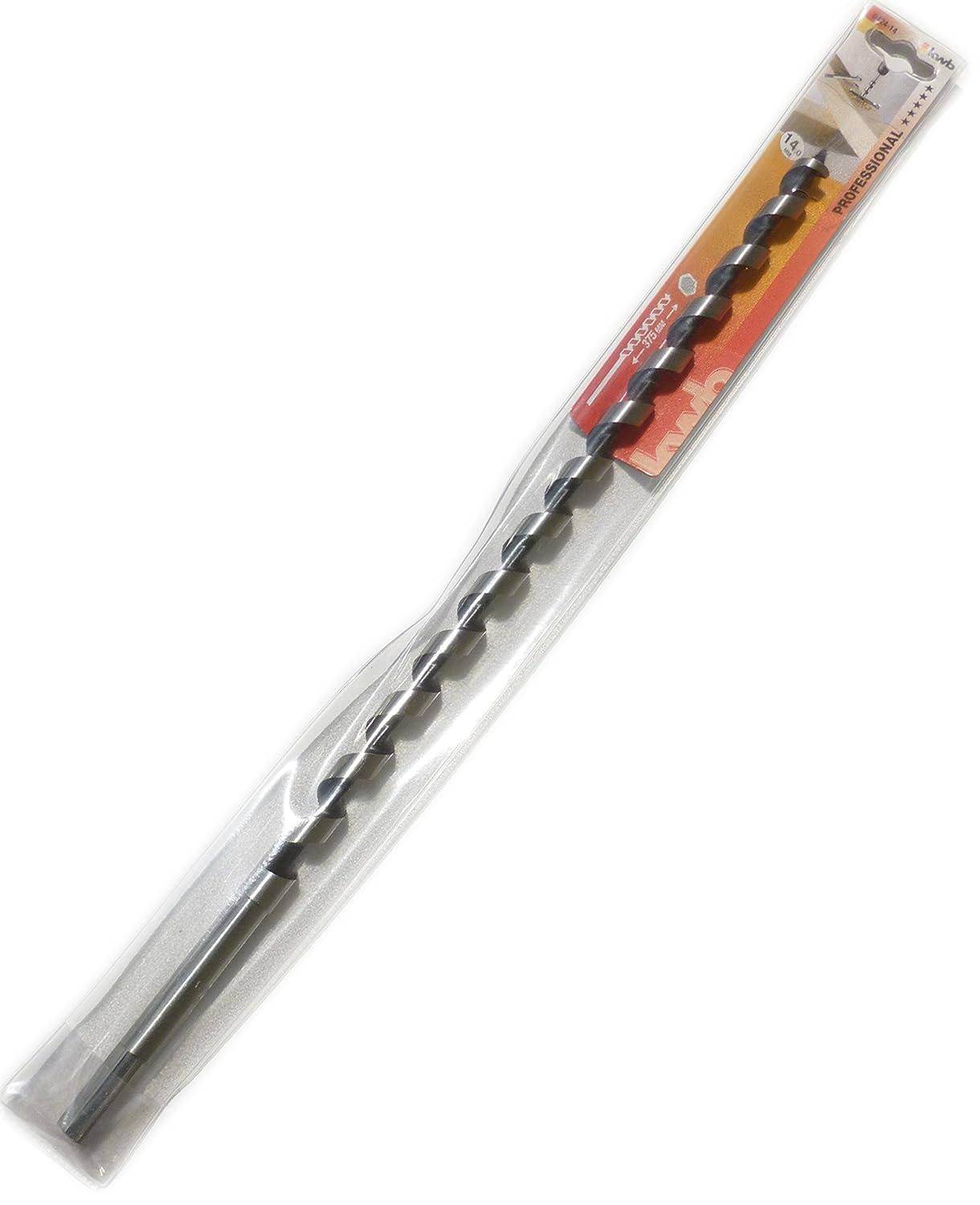 kwb Schlangenbohrer Ø 14 mm (Länge 460 mm, 10 mm Sechskantschaft, präzisionsgeschliffen)