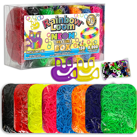 Rainbow Loom skattekiste - neon