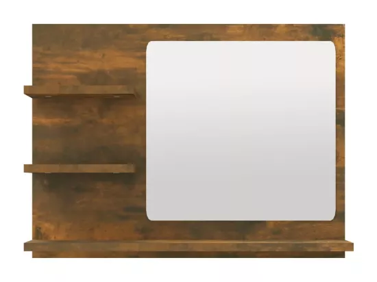 Miroir de bain chêne bois beige 60 x 10.5 x 45 cm 02_0006895