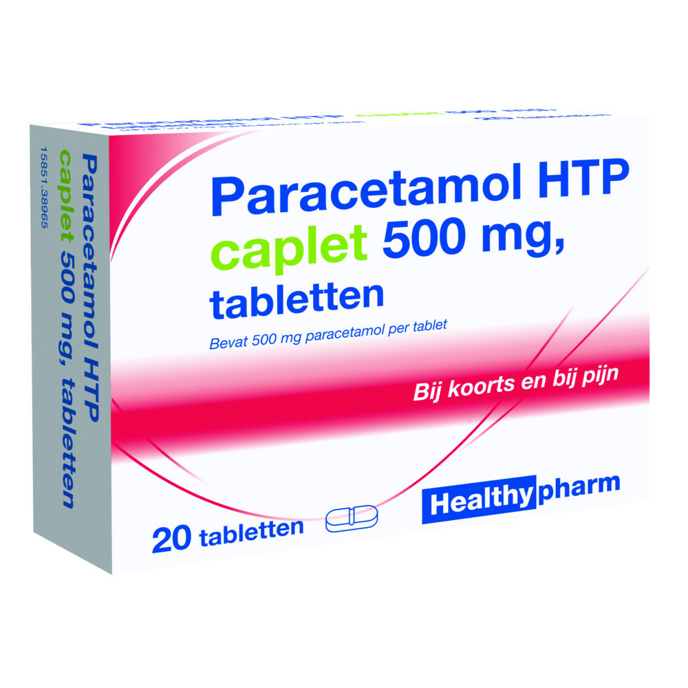 Healthypharm Paracetamol 500 mg Caplet20 tabletten
