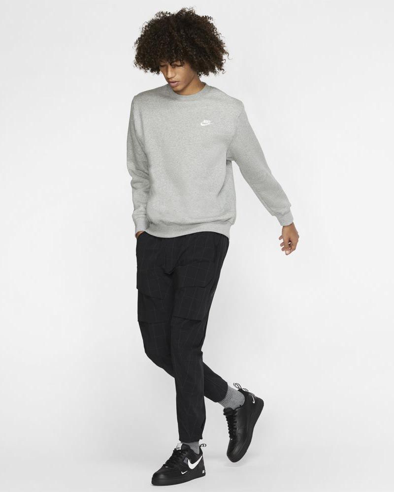 Sweat-shirt Nike Sportswear Club Fleece Gris pour homme