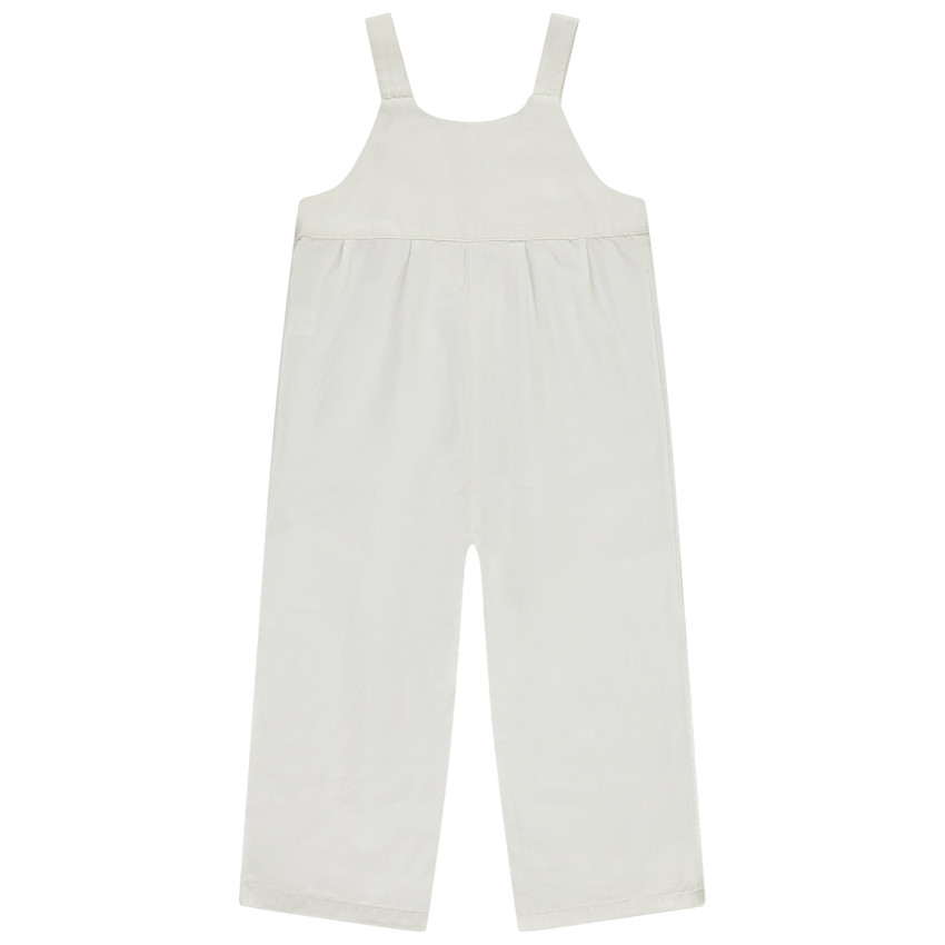 Salopette longue en toile avec détail argenté pour fille