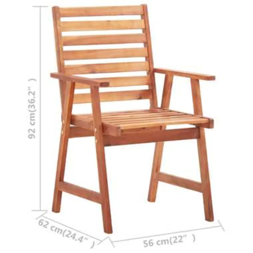 vidaXL - Tuinstoel - Bruin - Hout - 2 stuks
