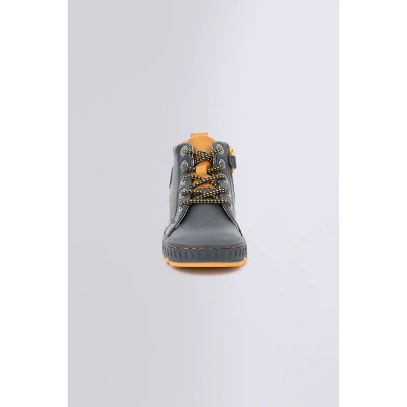KICKDUNDY MARINE ORANGE SNEAKERS HAUTES Cuir Garçon