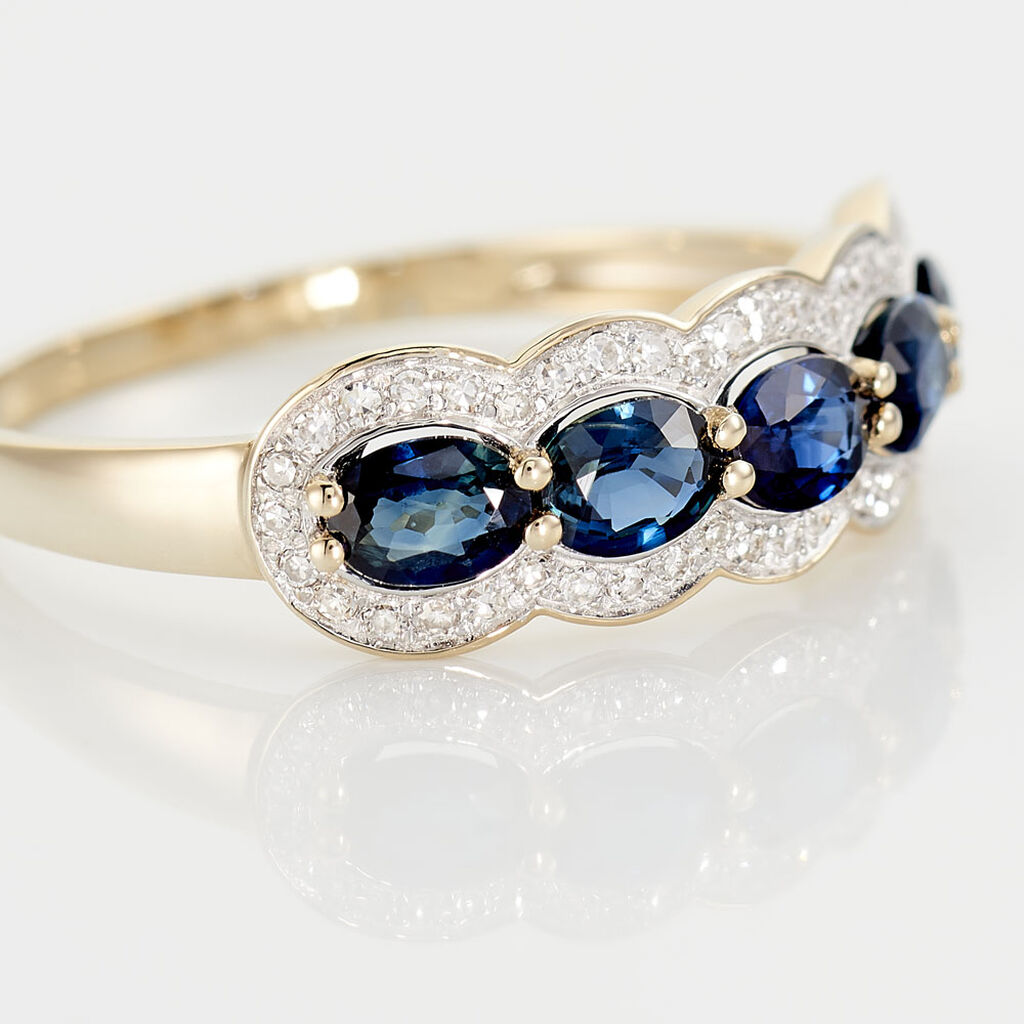 Bague Margaux Or Jaune Saphir Et Diamant