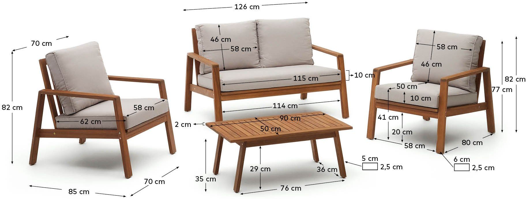 Kave Home   Frares Loungeset