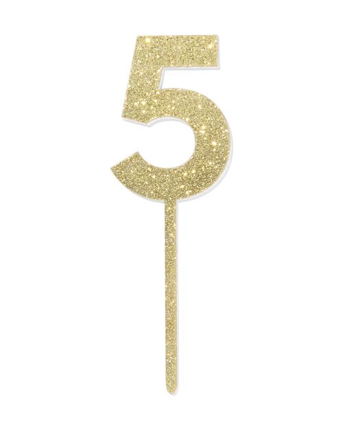 Décoration de gâteau réutilisable chiffre 5