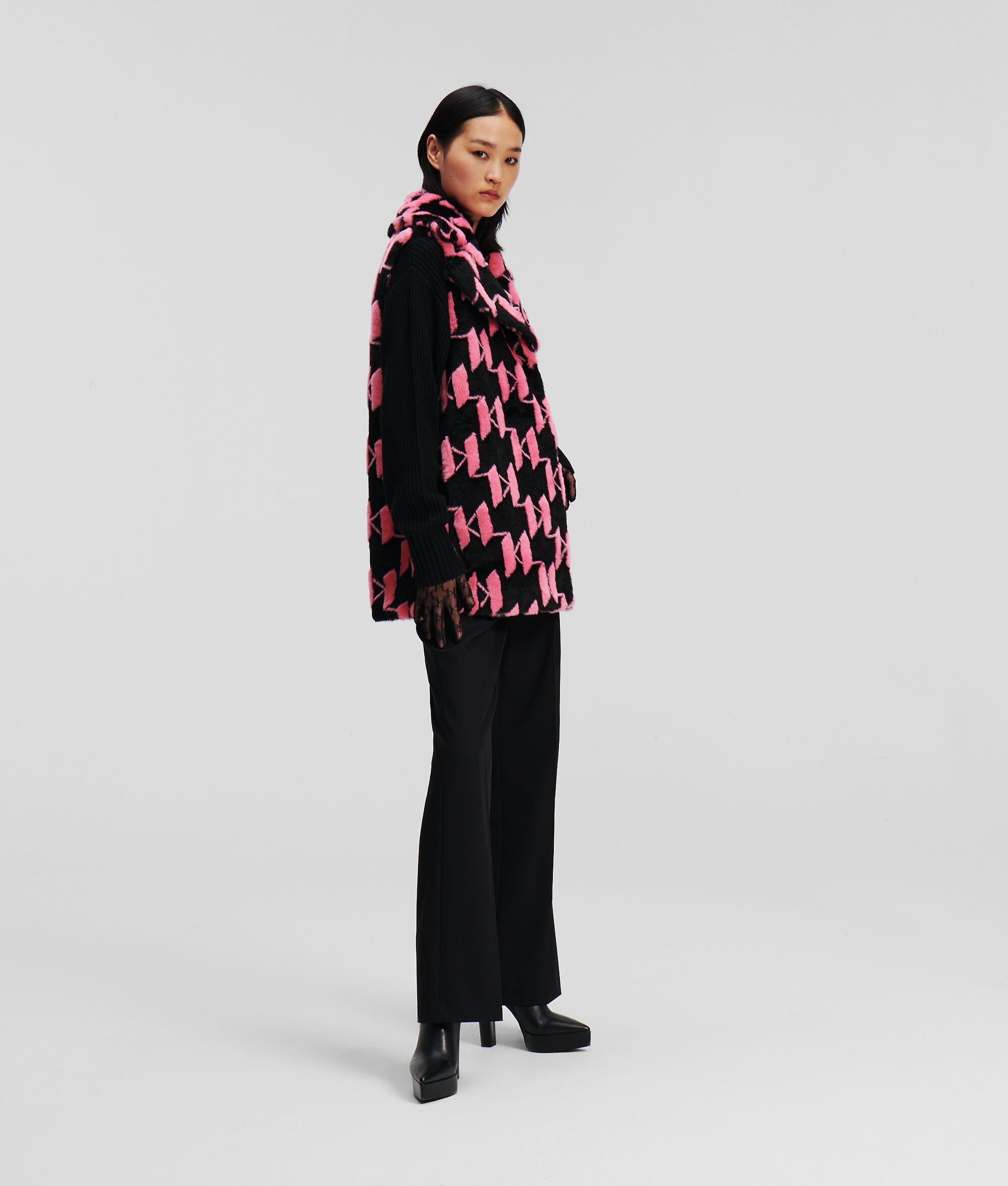 GILET EN FAUSSE FOURRURE KL MONOGRAM