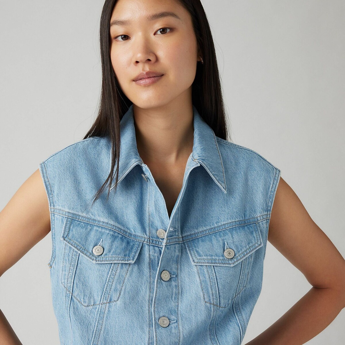 Vestido jeans sem mangas da Levi's