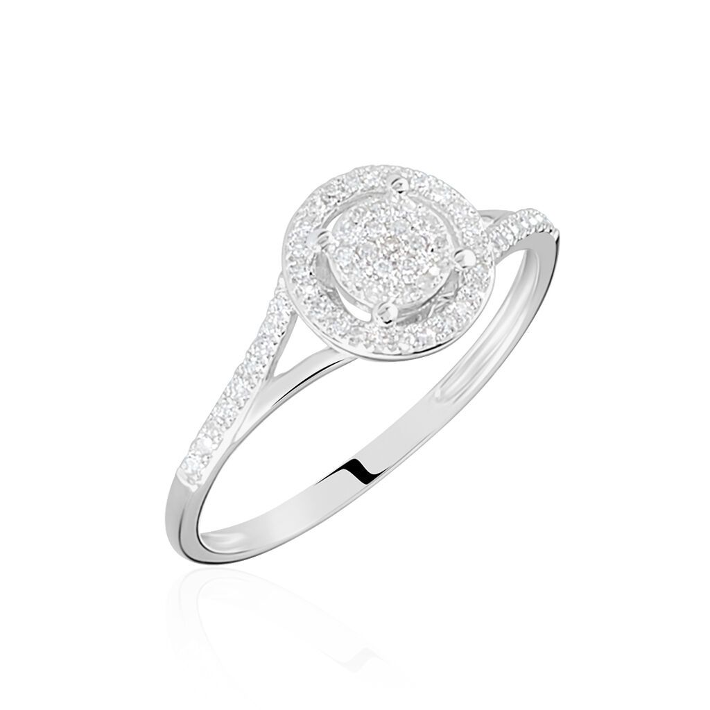 Bague Or Blanc Verna Diamants Cercle