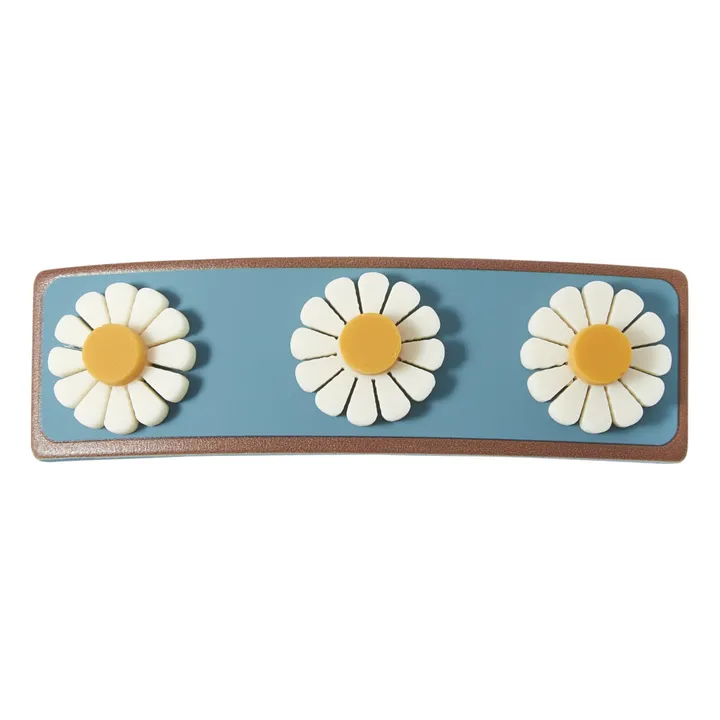Grech & Co Barrette fleurs | Bleu