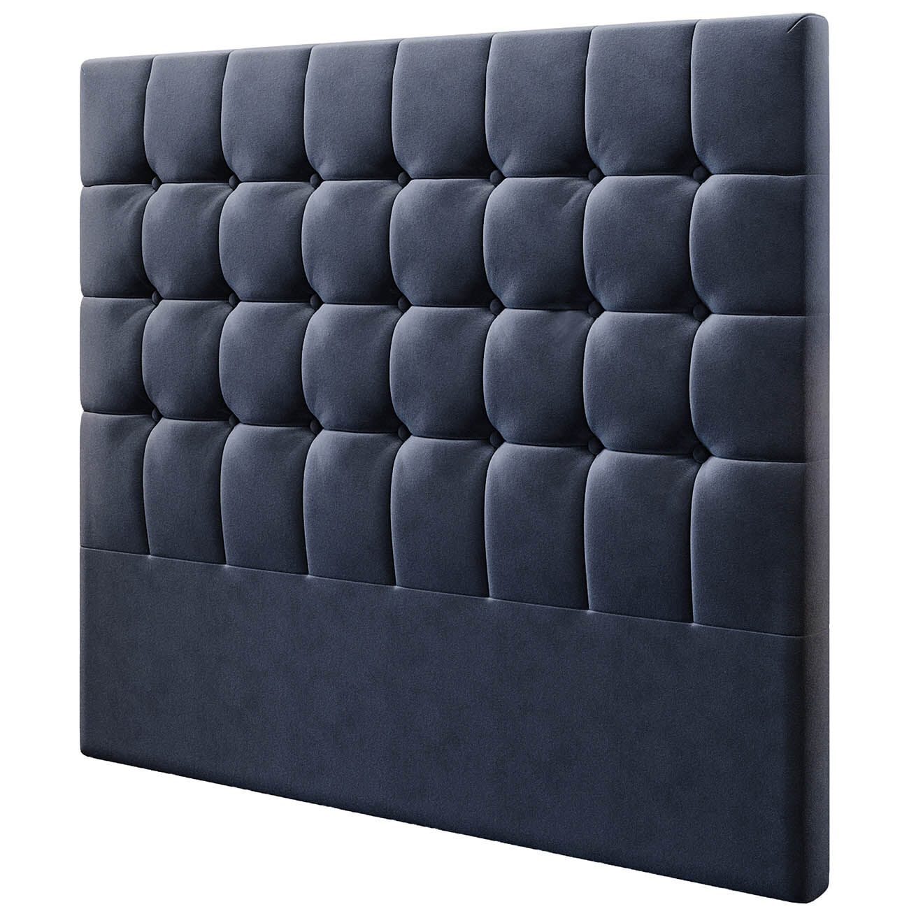 Kooko Home Tête de lit en Velours Sol bleu foncé - 180x120 cm