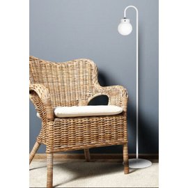 Lampadaire à LED rechargeable Flare bubble, blanc mat