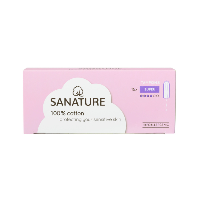 Sanature Tampons Digital Super 100% Katoen 16stuks
