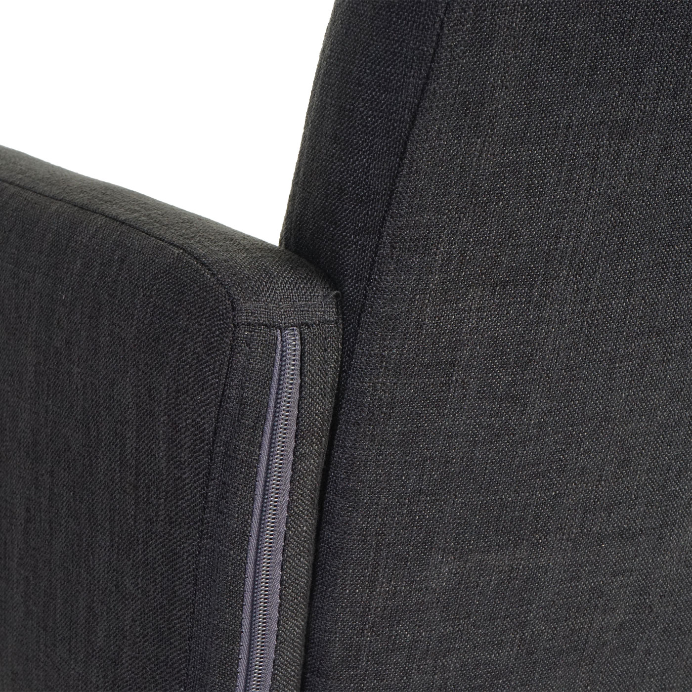 Esszimmerstuhl Houston II, Stuhl Küchenstuhl, Retro-Design ~ Textil, dunkelgrau
