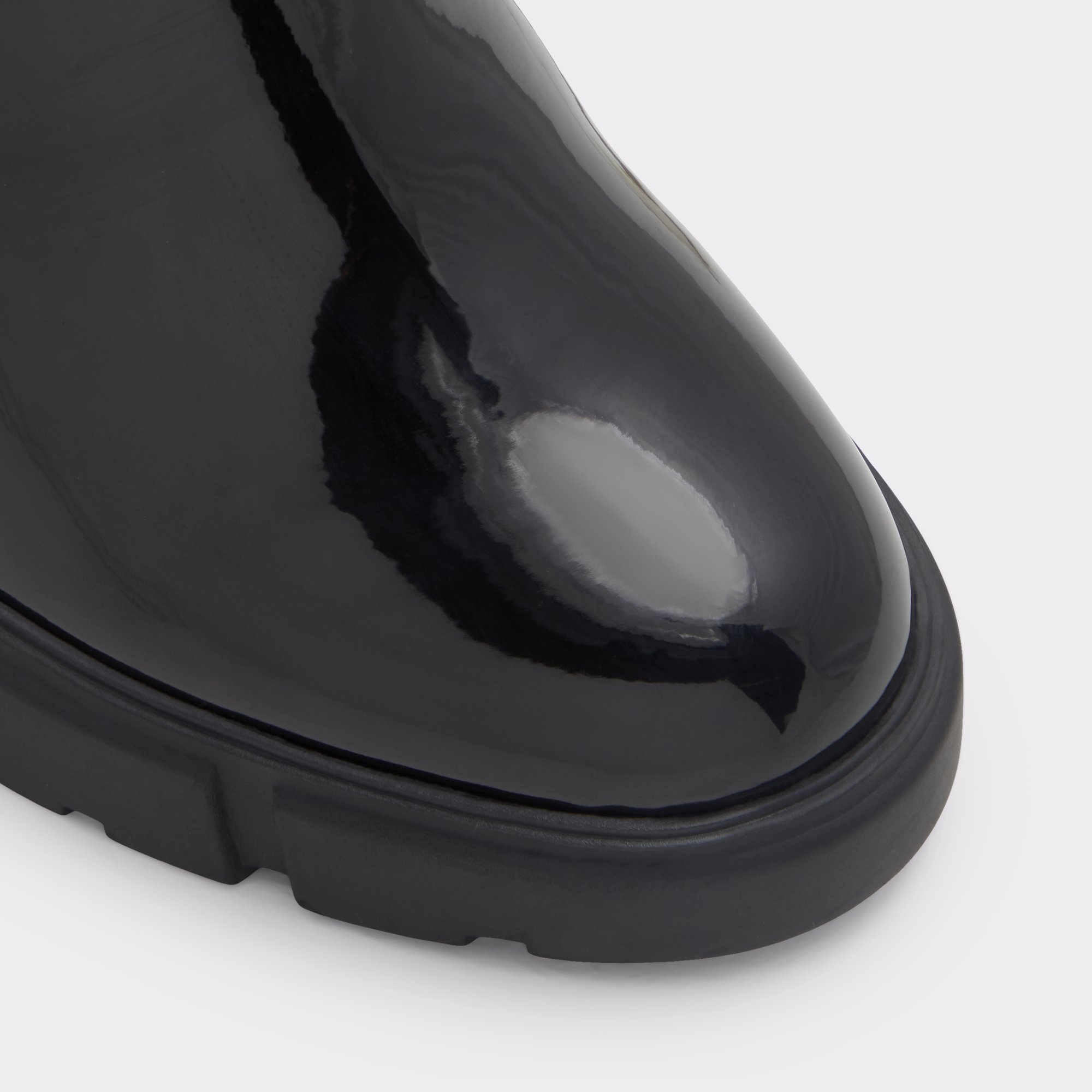 Ilanna Black Synthetic Patent Women Dress boots