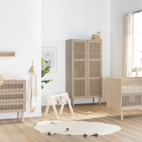 Kidsmill Dai Babykamer Eiken | Ledikant 60 x 120 cm   Commode