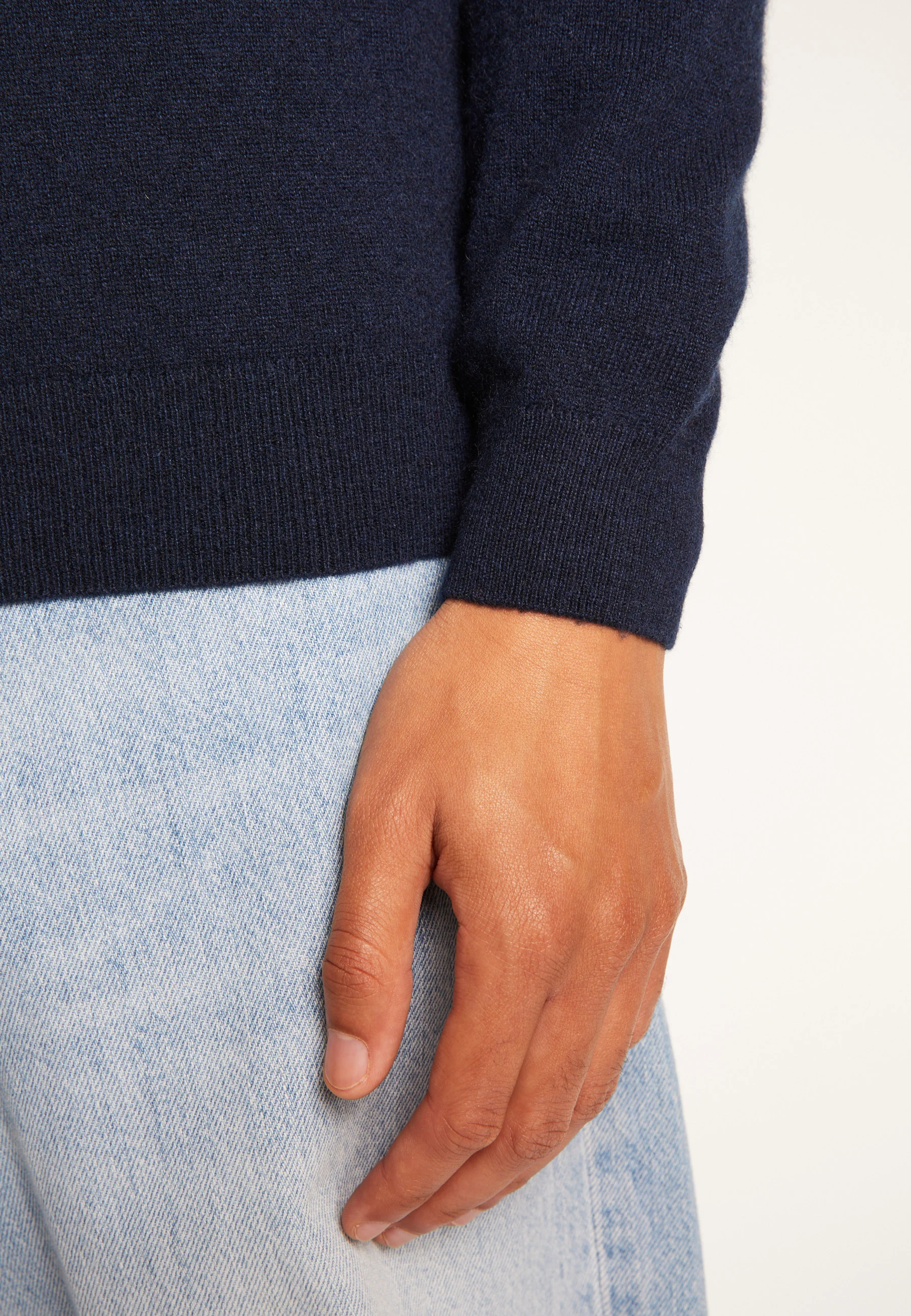EMILEAH24 - Pull camionneur en cachemire | Bleu
