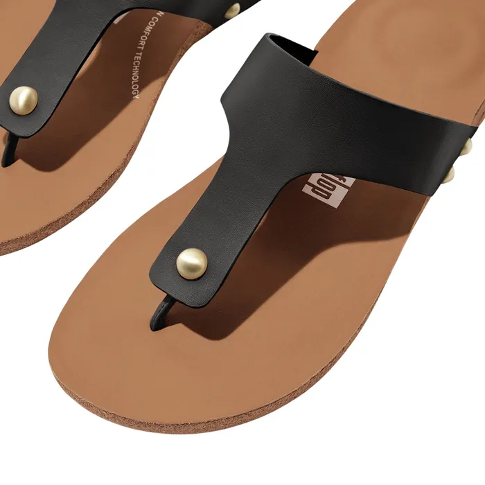 Fitflop FitFlop iQushion Leather Toepost Teenslippers Dames
