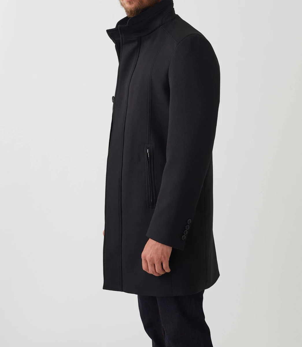 Manteau ville laine noir NEONOUT