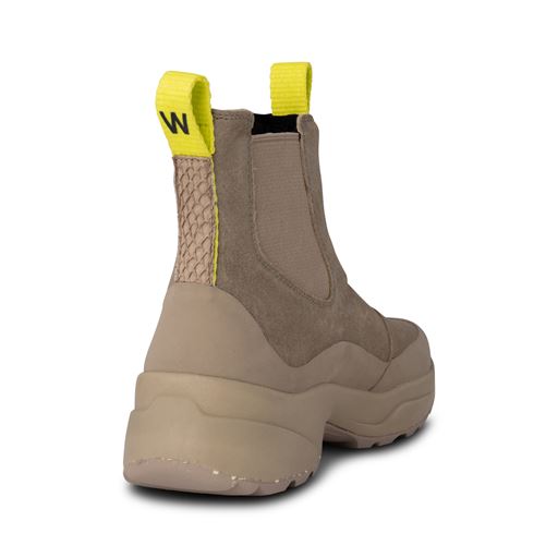 Woden Solveig Suede Waterproof Støvler, Silver Mink, 39