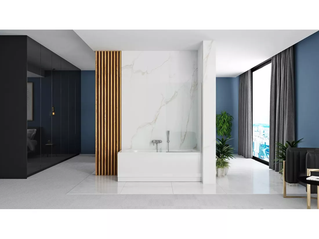 Pare-Baignoire Rea Lagos 80 Chrome