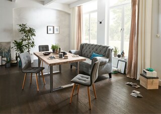 LIV'IN Sofa ARUBA Stoffbezug Grau ca. 170 x 99 x 82 cm