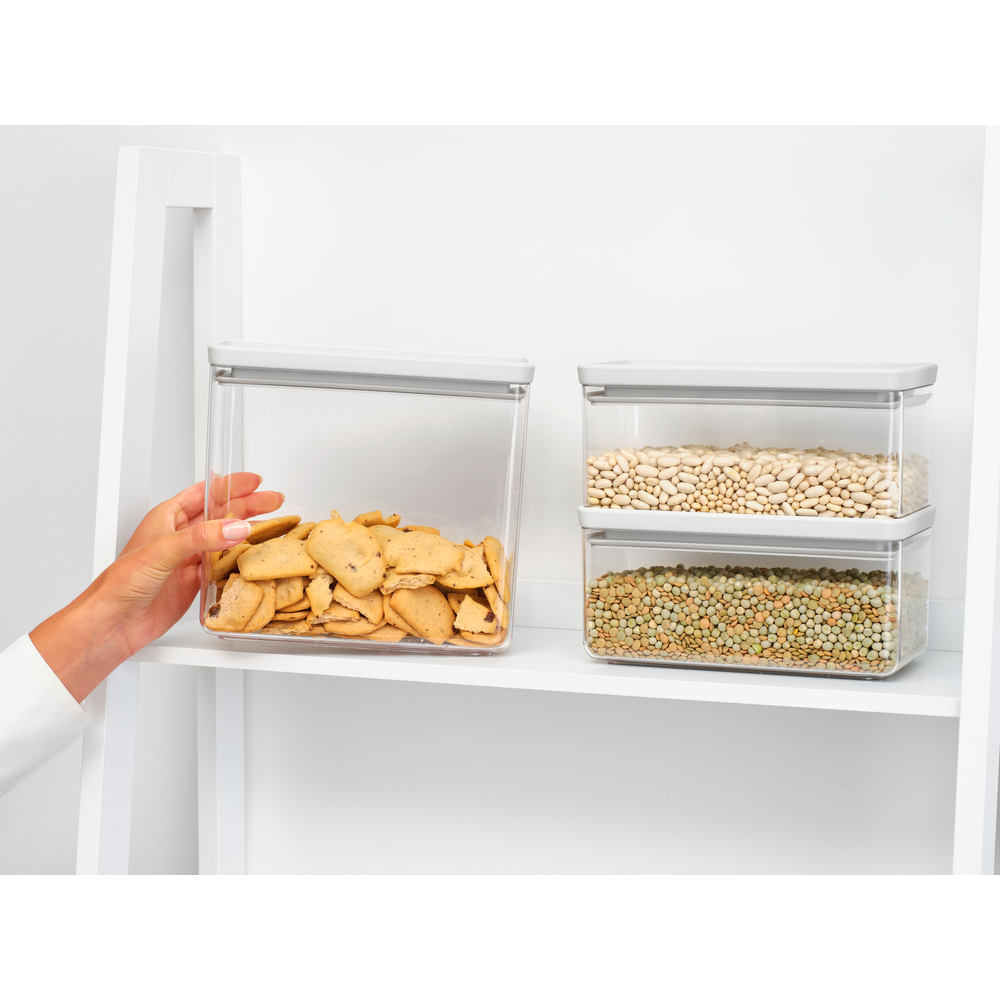 Brabantia Tasty+ Voorraadbussen - Stapelbaar - 1,5 + 1,5 + 3,5 l
