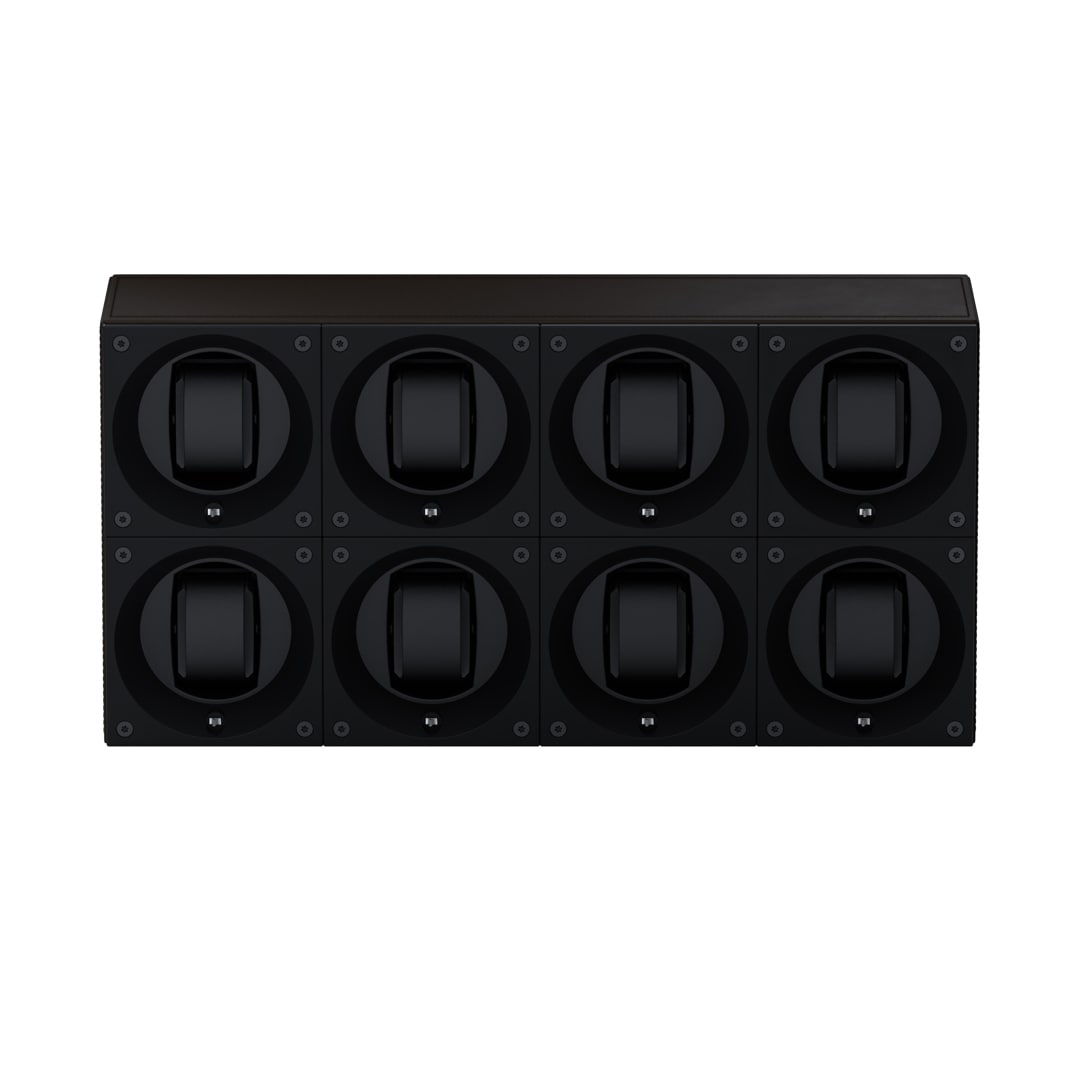 SwissKubik Masterbox Leder Dunkelbraun - 8 Uhren