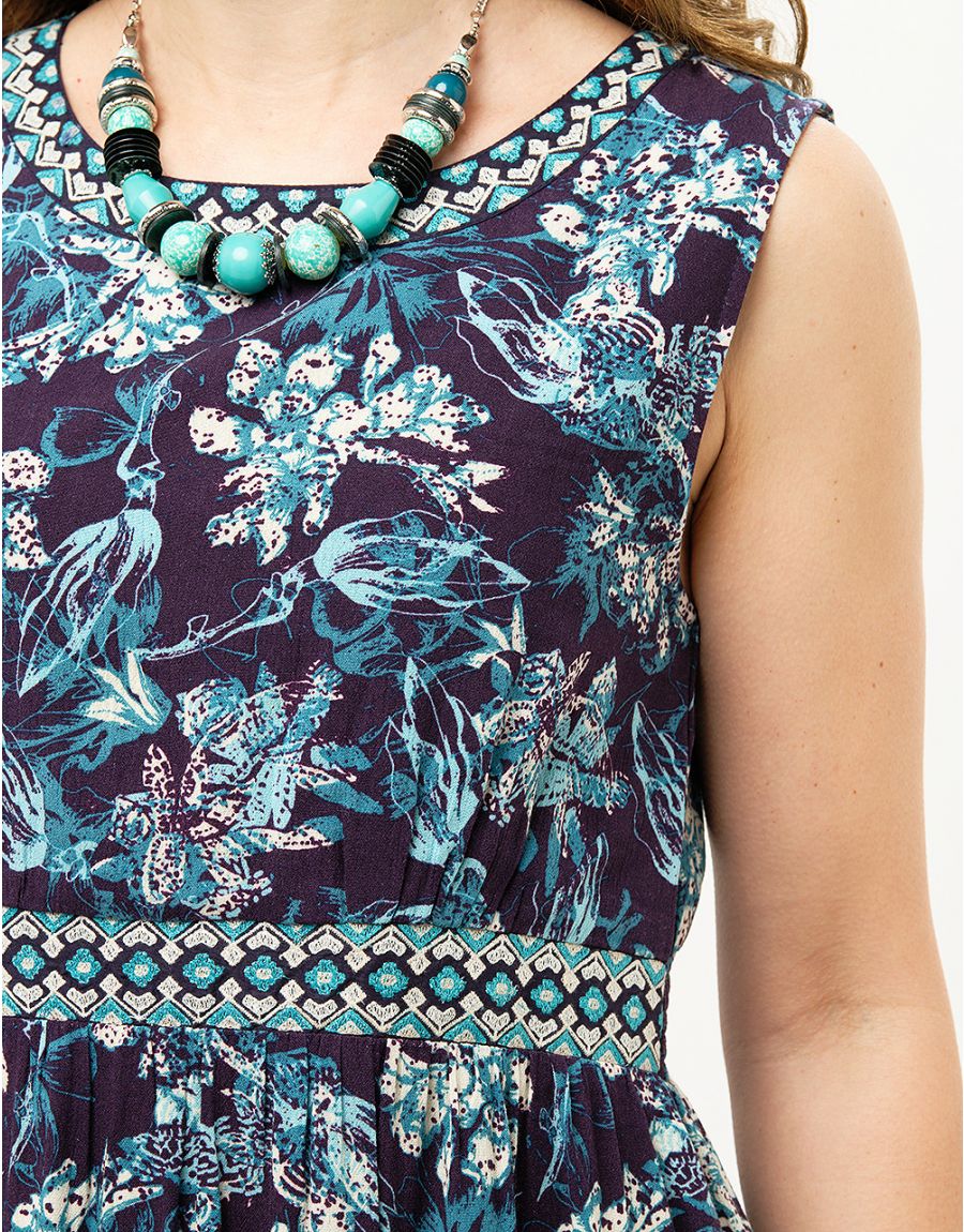 Robe longue marine