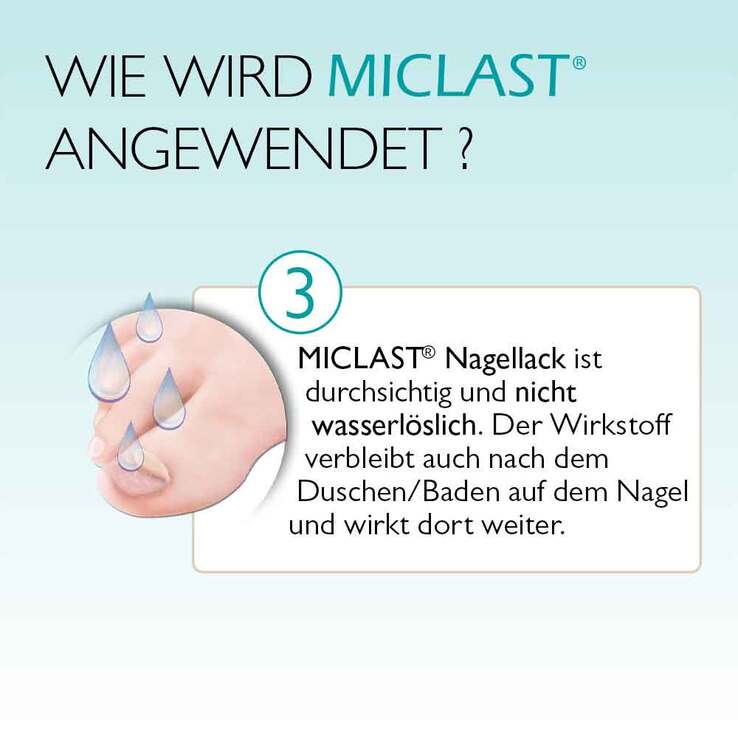 Miclast 80 mg / g wirkstoffhaltiger Nagellack, 3 ml