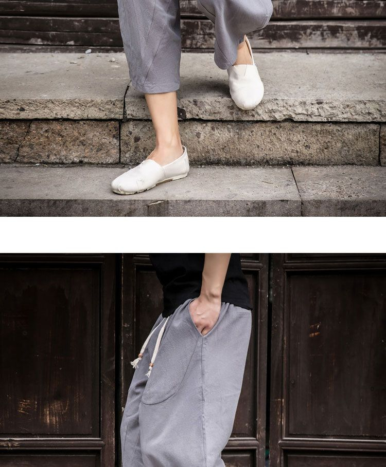Aozora - Cropped broek met trekkoordtaille