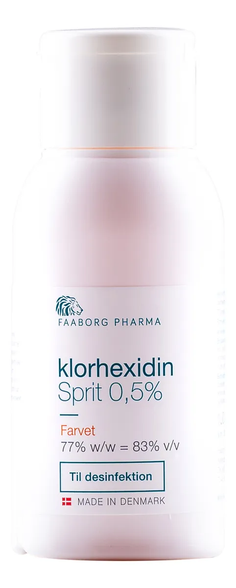 Faaborg Pharma klorhexidin sprit 0,5% farvet - 100 ml.