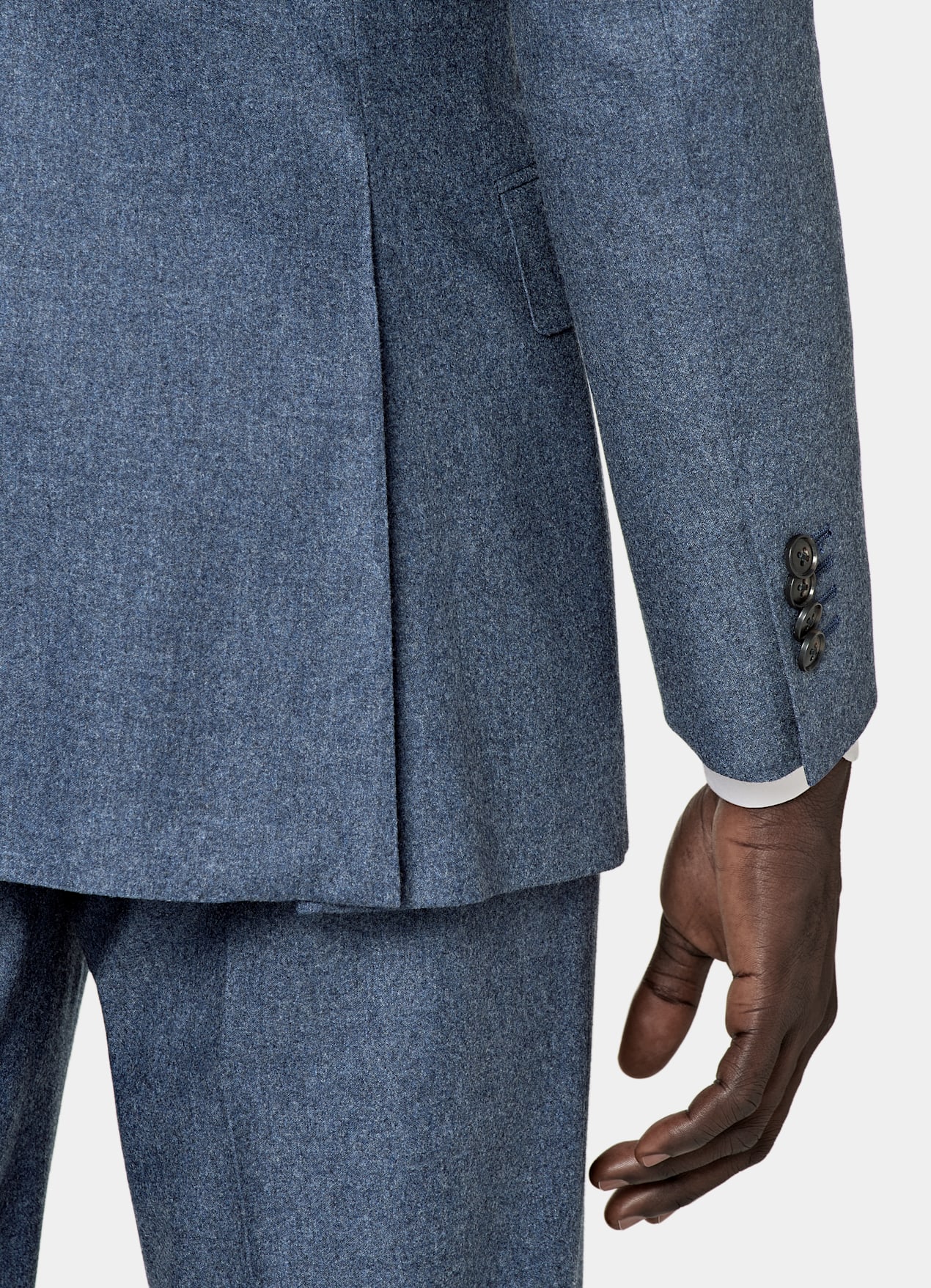Costume Lazio coupe Tailored bleu moyen