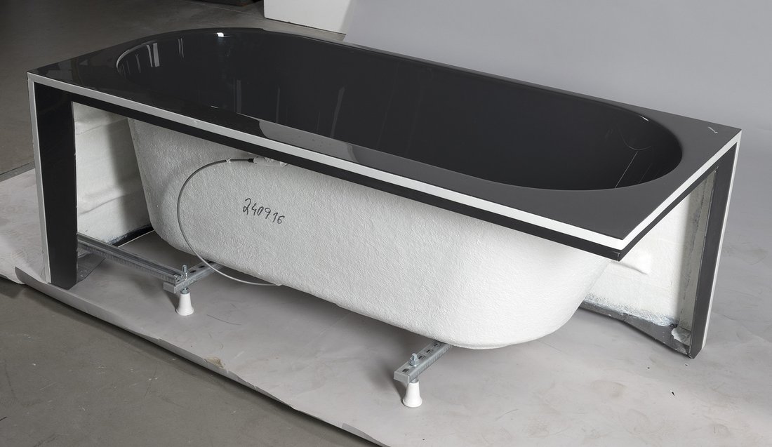Polysan Astra hoekbad links 160x75x60cm grijs