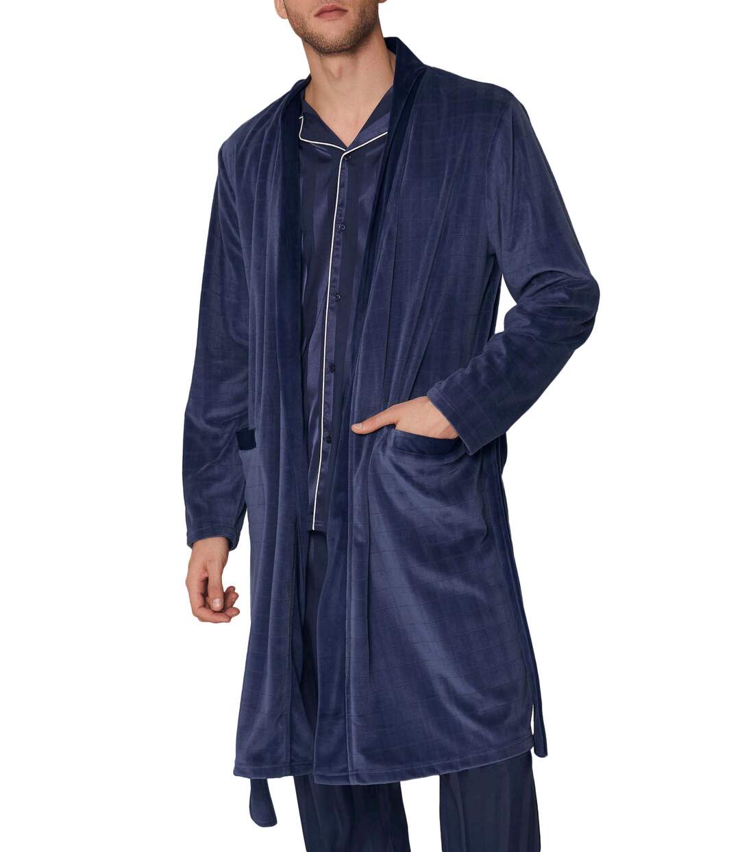 Robe de chambre Satin Stripes Admas