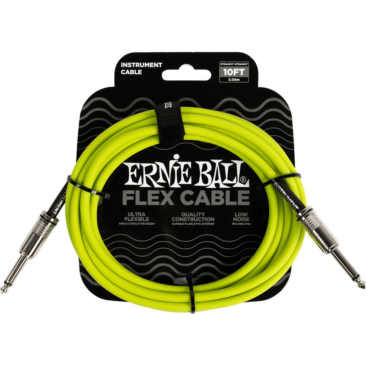 Ernie Ball 6414 Flex 3 meter instrumentkabel neon geel