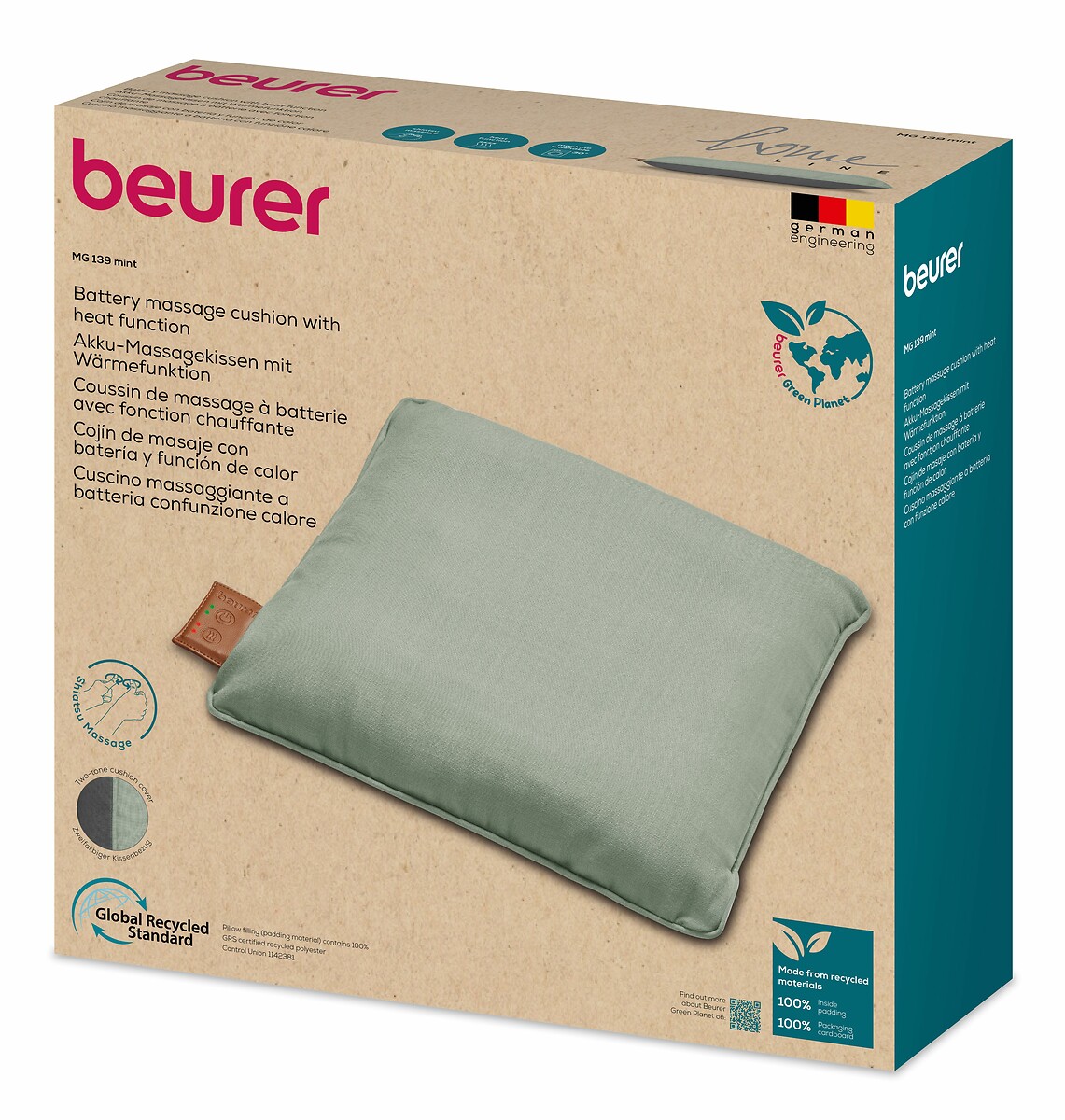 BEURER<br>Travesseiro de massagem a bateria MG139