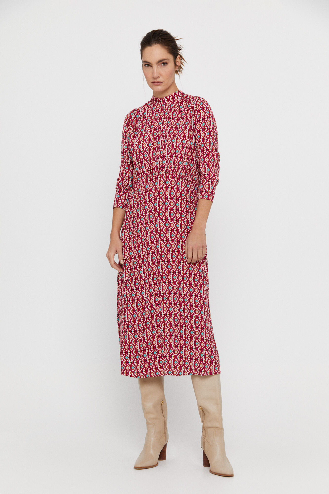 Vestido de malha sustentável - Multicolorido