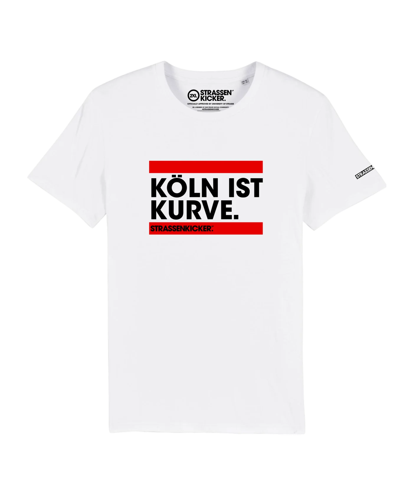 STRASSENKICKER CGN Line Kurve T-Shirt Weiss FC001