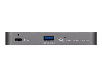 OWC Thunderbolt Hub - Hub - 4 x USB-C - Skrivebord - Sort/Grå