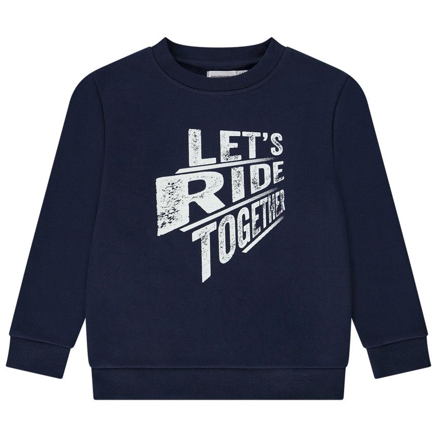 Sweat en molleton print fantaisie pour garçon - Bleu marine